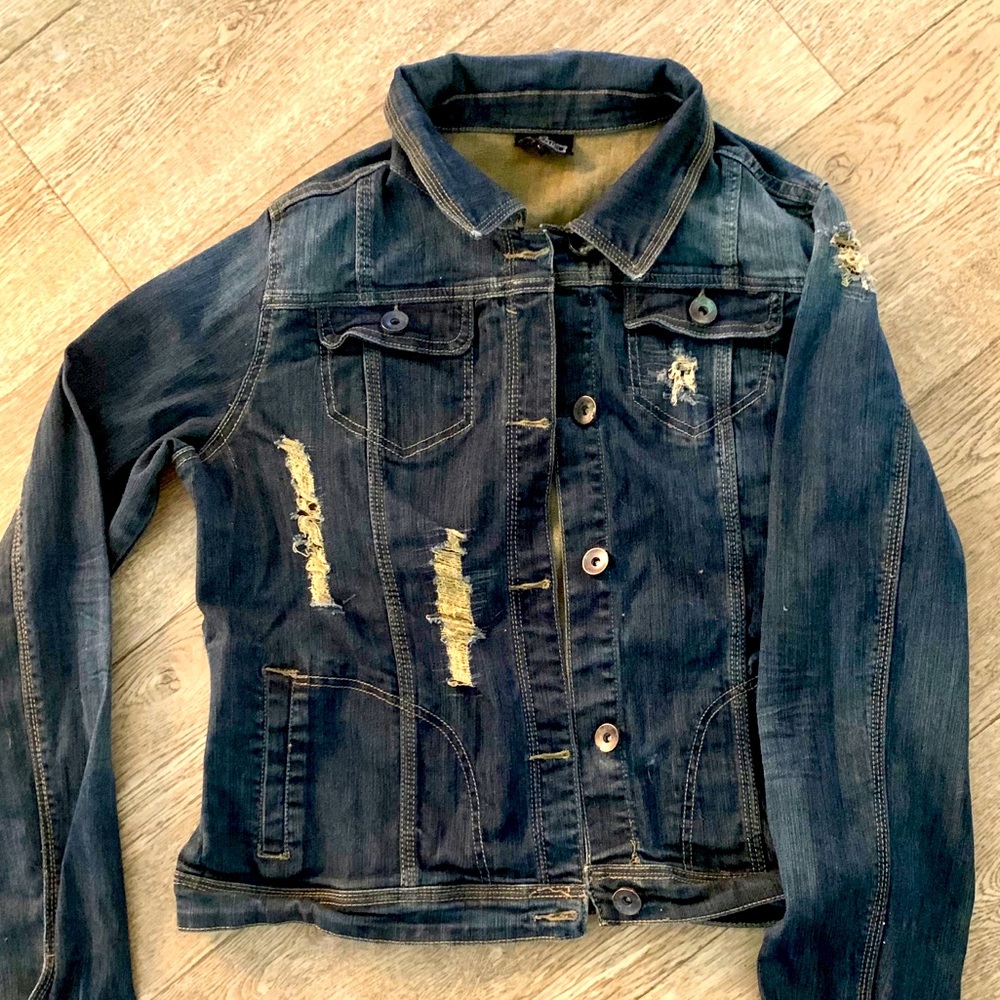 Angie Distressed Jean Jacket